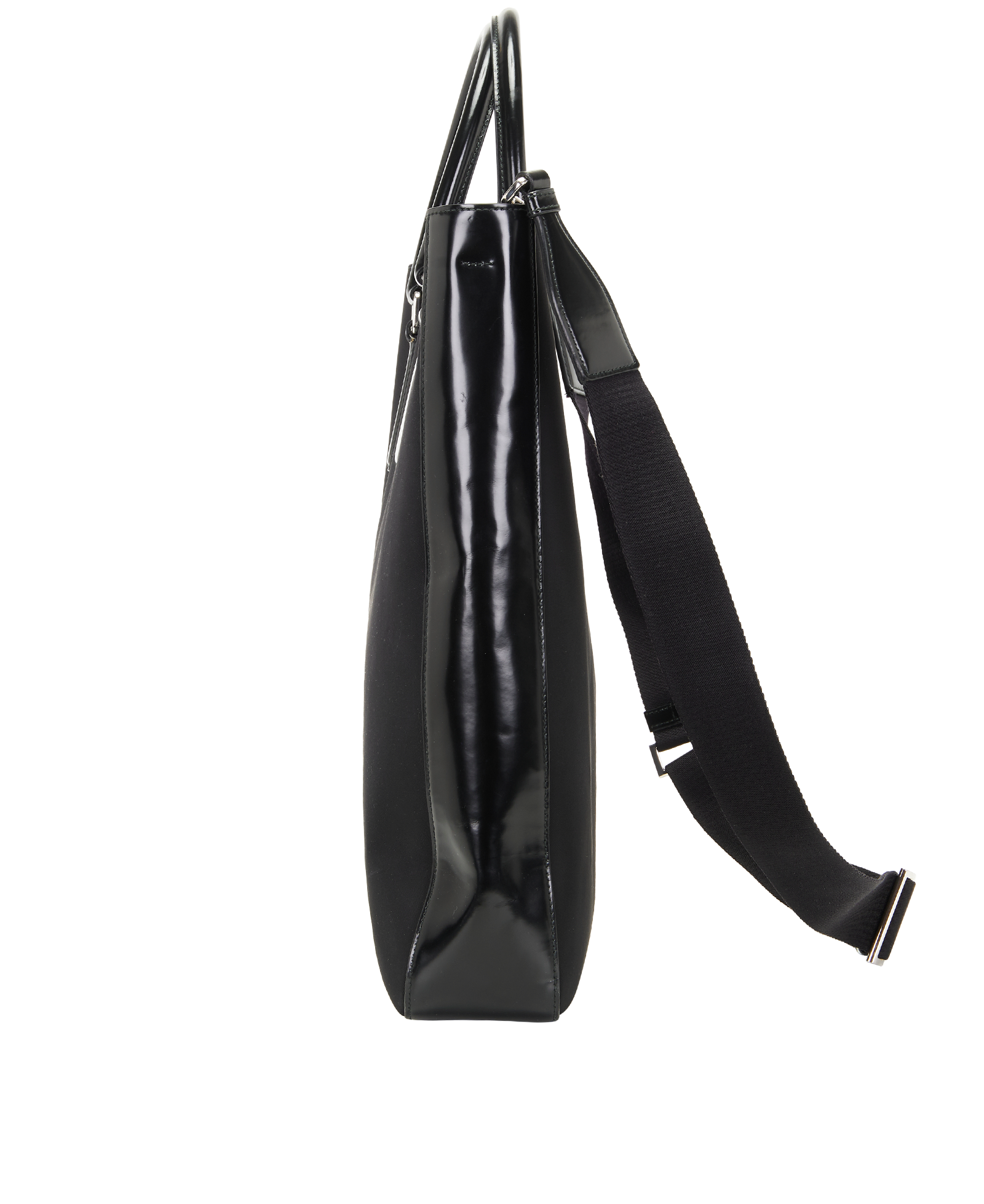 Tote, &pound;650, Handbags, Black, Nylon, Bottom view